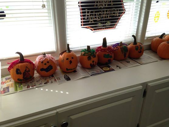 We painted our pumpkins soooo.. cute!